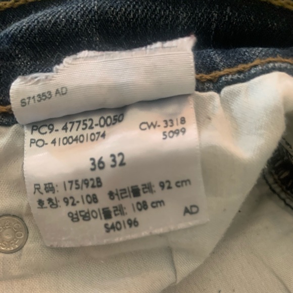 Denizen Black Label Men Jeans by Levis Denim blue 36 W X 30 L Signature Slim Cut - Picture 9 of 9